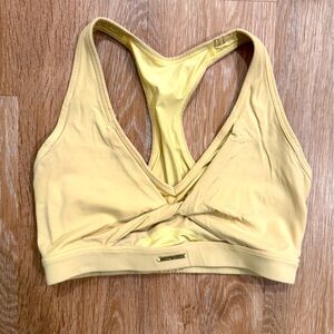 WHITNEY SIMMONS X GYMSHARK SPORTS BRA SMALL BUTTER YELLOW